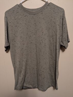 Men's Marled Olive Short Sleeve Crew Neck Tee
